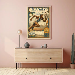 Jesse Owens Legend of the Track Poster Art PosterGoat
