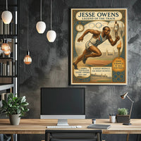 Jesse Owens Legend of the Track Poster Art PosterGoat