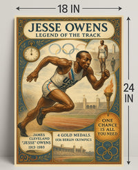 Jesse Owens Legend of the Track Poster Art PosterGoat
