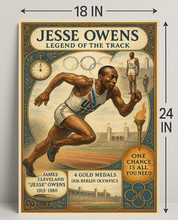 Jesse Owens Legend of the Track Poster Art PosterGoat