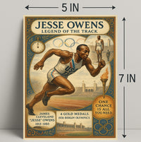 Jesse Owens Legend of the Track Poster Art PosterGoat