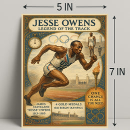 Jesse Owens Legend of the Track Poster Art PosterGoat