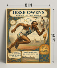 Jesse Owens Legend of the Track Poster Art PosterGoat