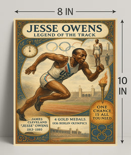Jesse Owens Legend of the Track Poster Art PosterGoat
