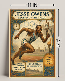 Jesse Owens Legend of the Track Poster Art PosterGoat