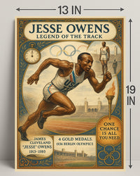 Jesse Owens Legend of the Track Poster Art PosterGoat