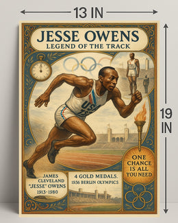 Jesse Owens Legend of the Track Poster Art PosterGoat