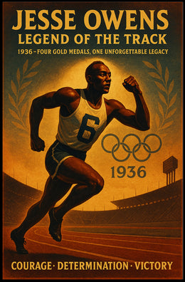 Jesse Owens Legend of the Track Poster PosterGoat