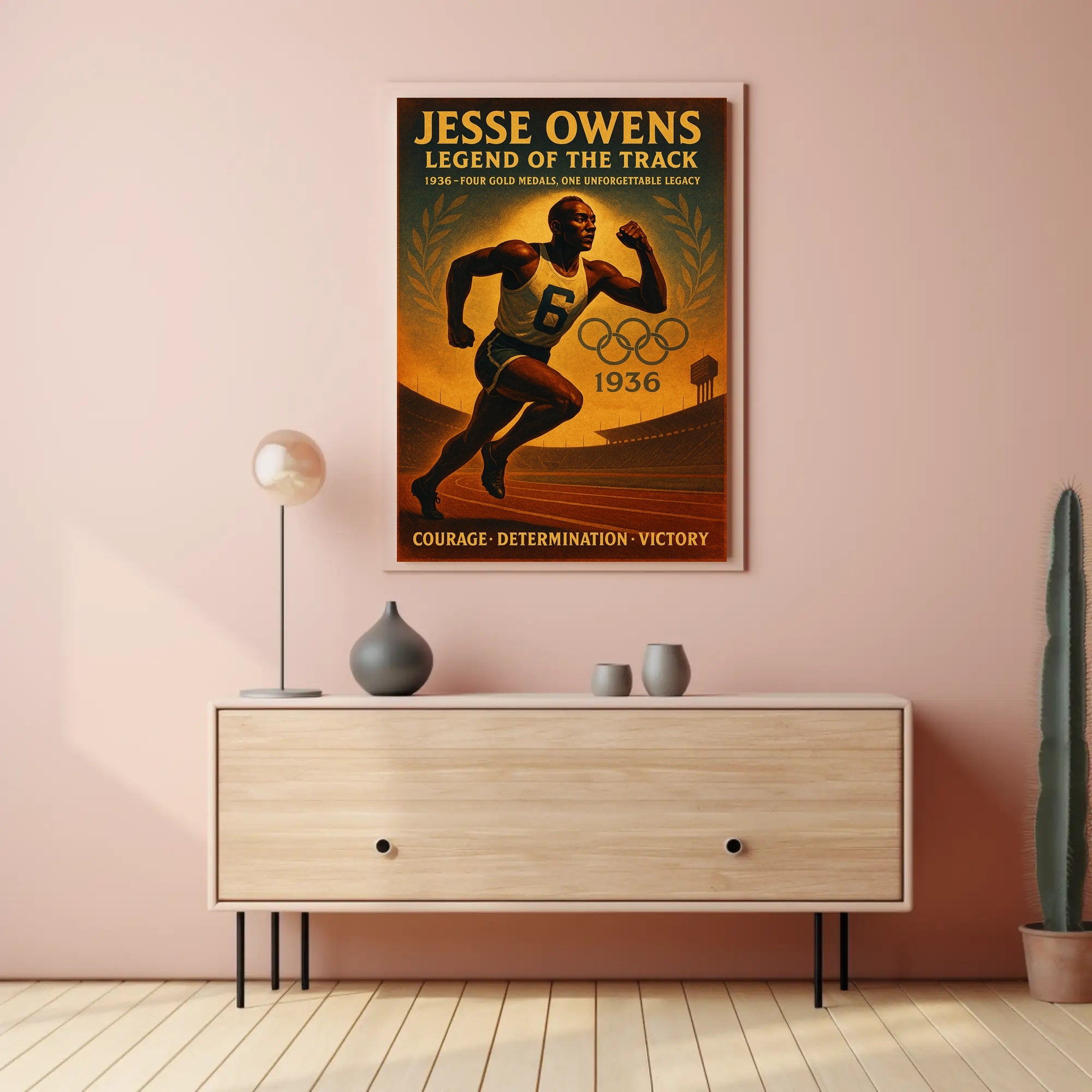 Jesse Owens Legend of the Track Poster PosterGoat