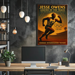 Jesse Owens Legend of the Track Poster PosterGoat