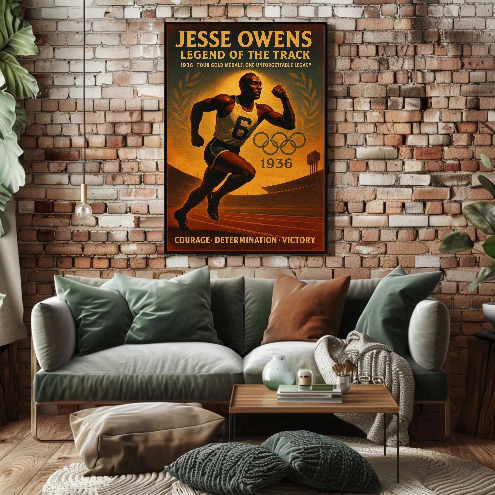 Jesse Owens Legend of the Track Poster PosterGoat