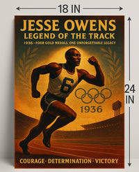 Jesse Owens Legend of the Track Poster PosterGoat