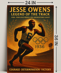 Jesse Owens Legend of the Track Poster PosterGoat