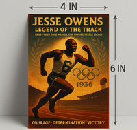 Jesse Owens Legend of the Track Poster PosterGoat