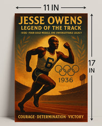Jesse Owens Legend of the Track Poster PosterGoat