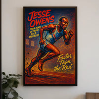 Jesse Owens Olympic Gold Medalist Poster PosterGoat