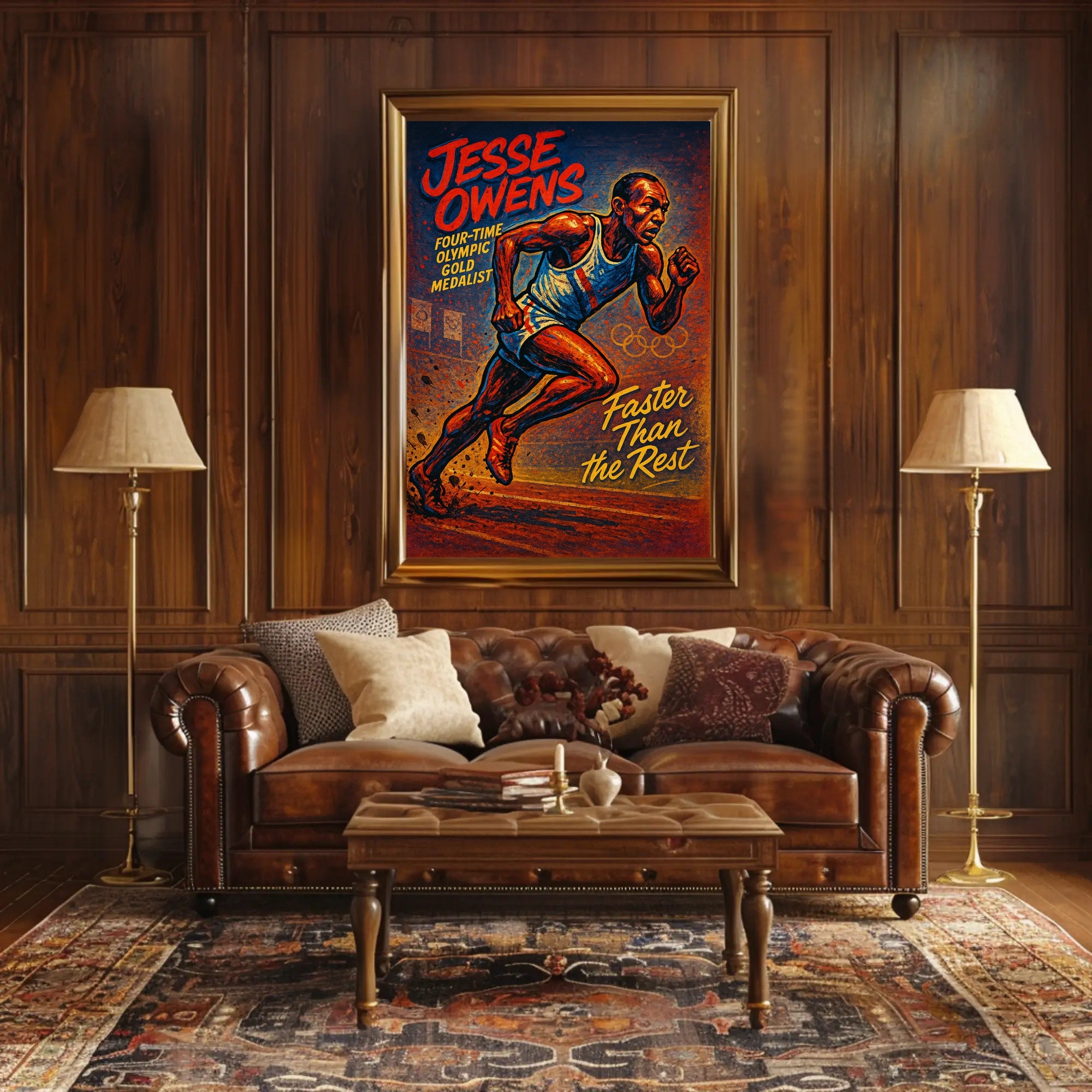 Jesse Owens Olympic Gold Medalist Poster PosterGoat