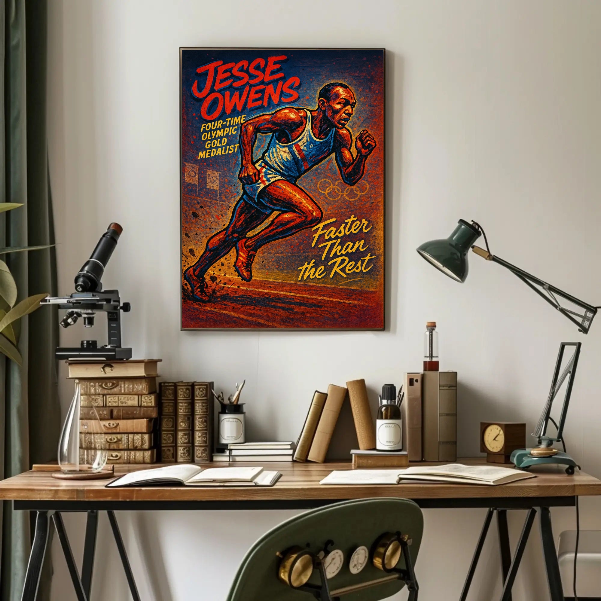 Jesse Owens Olympic Gold Medalist Poster PosterGoat