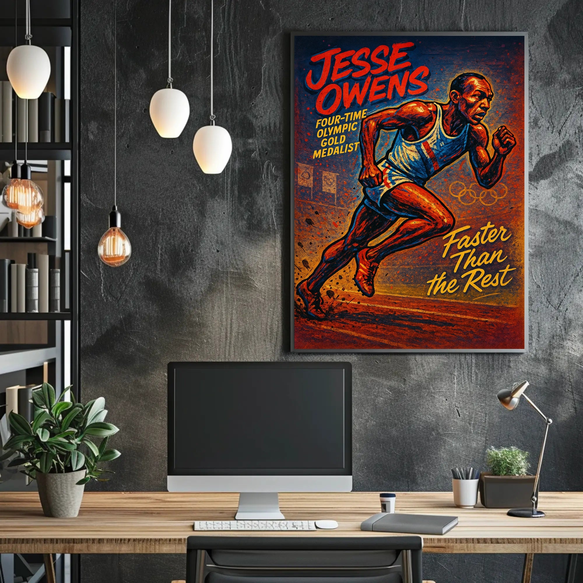 Jesse Owens Olympic Gold Medalist Poster PosterGoat