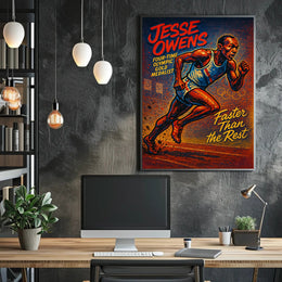 Jesse Owens Olympic Gold Medalist Poster PosterGoat