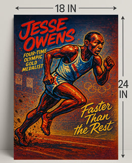Jesse Owens Olympic Gold Medalist Poster PosterGoat