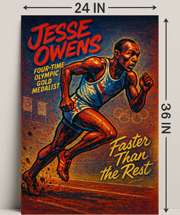 Jesse Owens Olympic Gold Medalist Poster PosterGoat