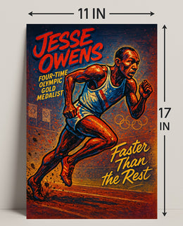 Jesse Owens Olympic Gold Medalist Poster PosterGoat