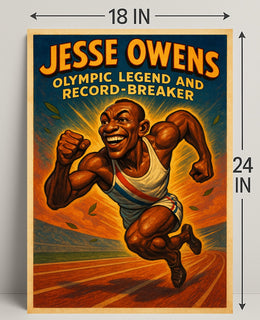 Jesse Owens Olympic Legend Wall Art Print PosterGoat