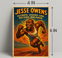Jesse Owens Olympic Legend Wall Art Print PosterGoat