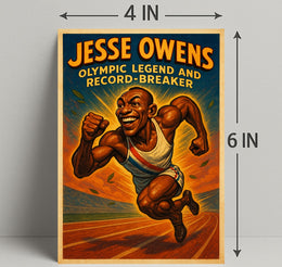 Jesse Owens Olympic Legend Wall Art Print PosterGoat