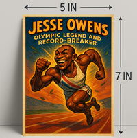 Jesse Owens Olympic Legend Wall Art Print PosterGoat