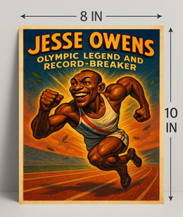 Jesse Owens Olympic Legend Wall Art Print PosterGoat