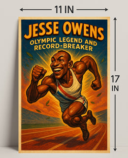 Jesse Owens Olympic Legend Wall Art Print PosterGoat