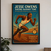 Jesse Owens Racing Against Time Poster Art PosterGoat