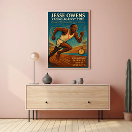 Jesse Owens Racing Against Time Poster Art PosterGoat