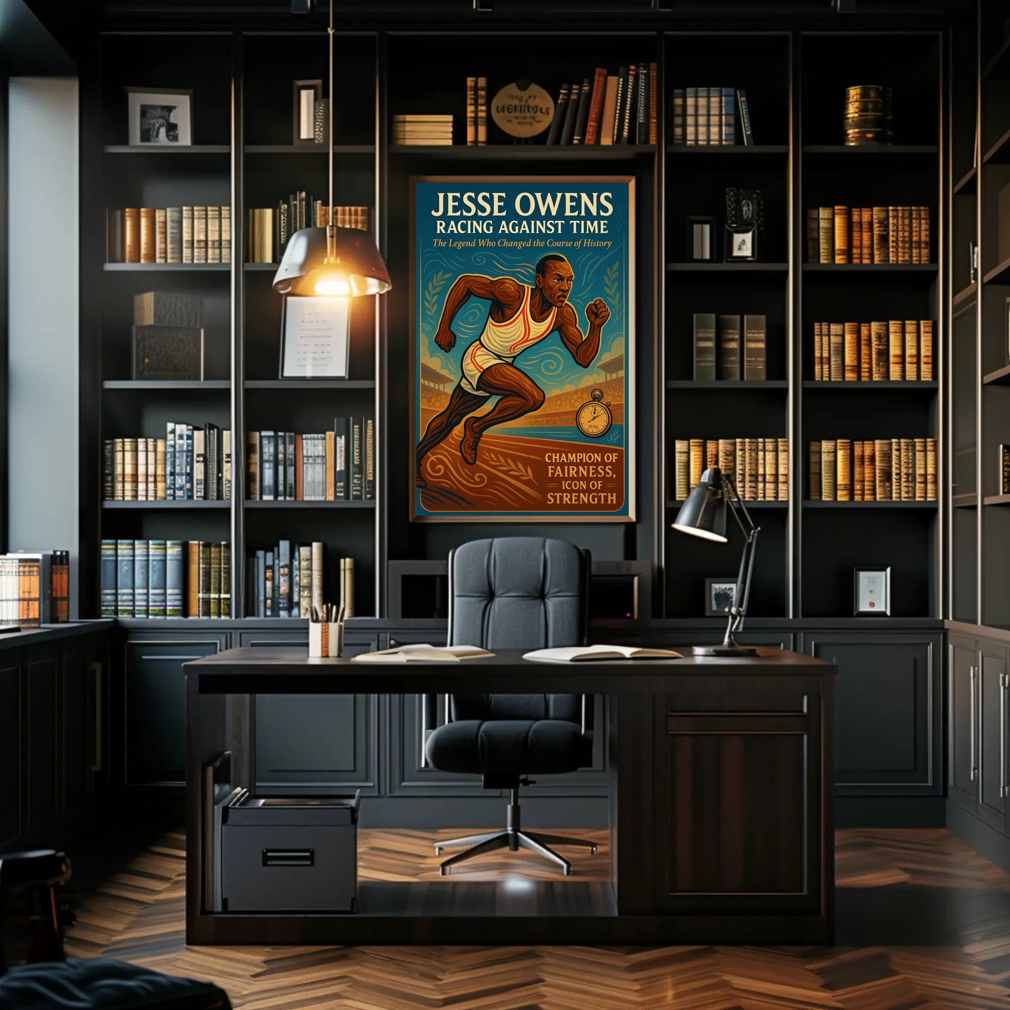 Jesse Owens Racing Against Time Poster Art PosterGoat