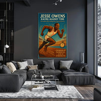 Jesse Owens Racing Against Time Poster Art PosterGoat