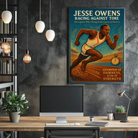 Jesse Owens Racing Against Time Poster Art PosterGoat