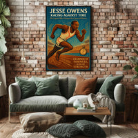 Jesse Owens Racing Against Time Poster Art PosterGoat