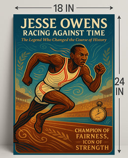 Jesse Owens Racing Against Time Poster Art PosterGoat