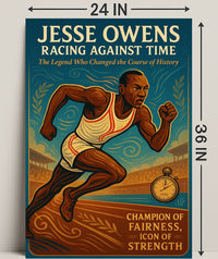 Jesse Owens Racing Against Time Poster Art PosterGoat