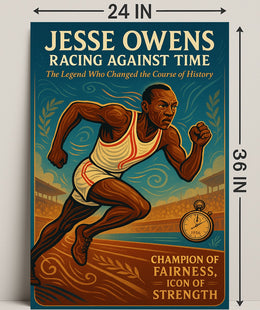 Jesse Owens Racing Against Time Poster Art PosterGoat