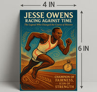 Jesse Owens Racing Against Time Poster Art PosterGoat