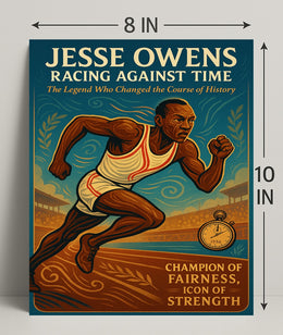 Jesse Owens Racing Against Time Poster Art PosterGoat