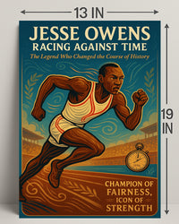 Jesse Owens Racing Against Time Poster Art PosterGoat