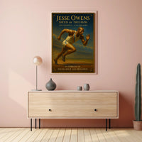 Jesse Owens Speed of Triumph Poster Art Print PosterGoat