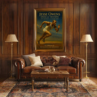 Jesse Owens Speed of Triumph Poster Art Print PosterGoat