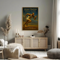 Jesse Owens Speed of Triumph Poster Art Print PosterGoat