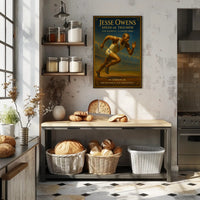 Jesse Owens Speed of Triumph Poster Art Print PosterGoat