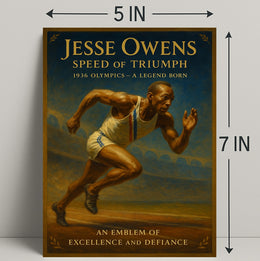 Jesse Owens Speed of Triumph Poster Art Print PosterGoat